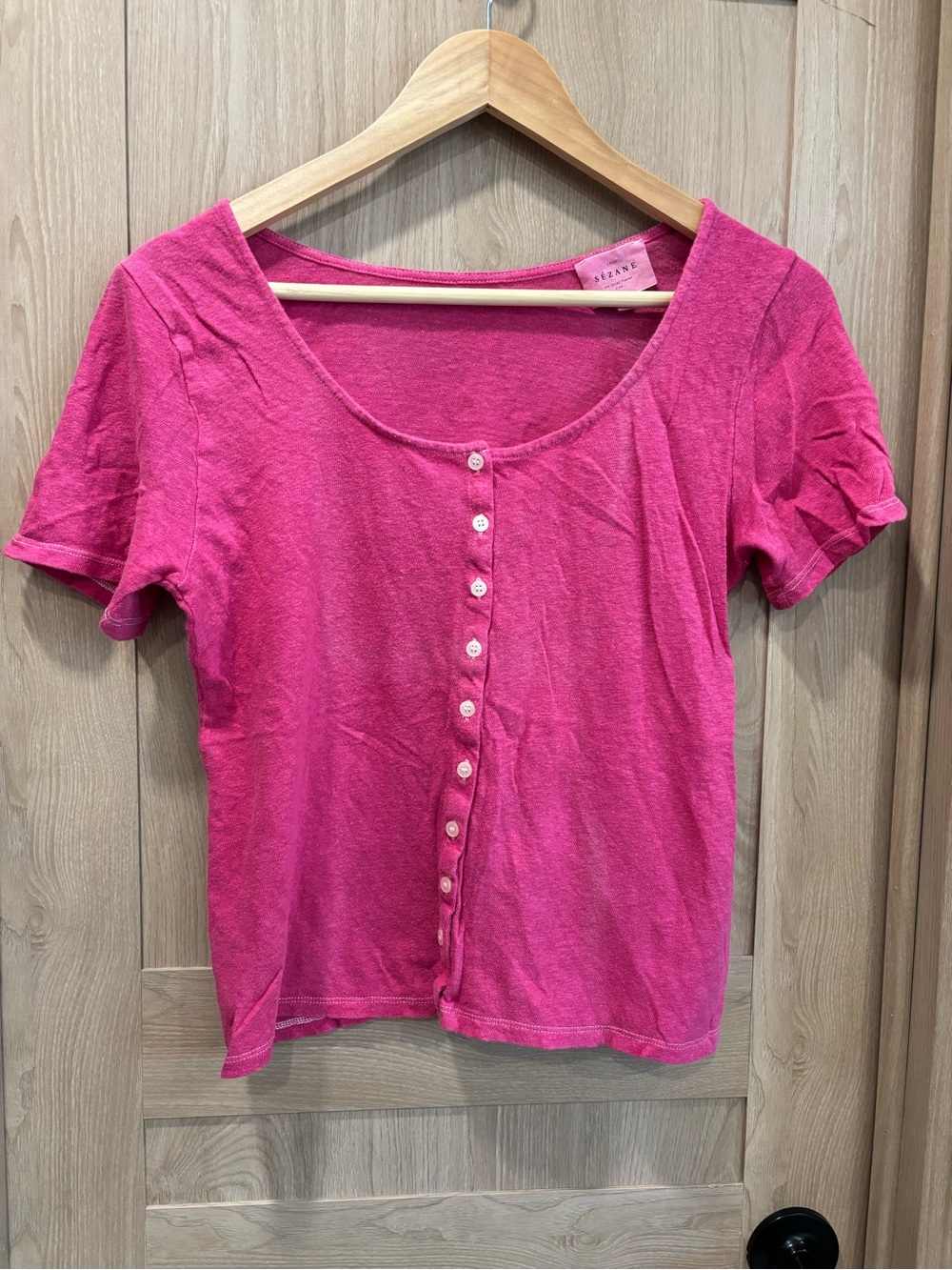 Sezane Pink Basic T Shirt Size M READ